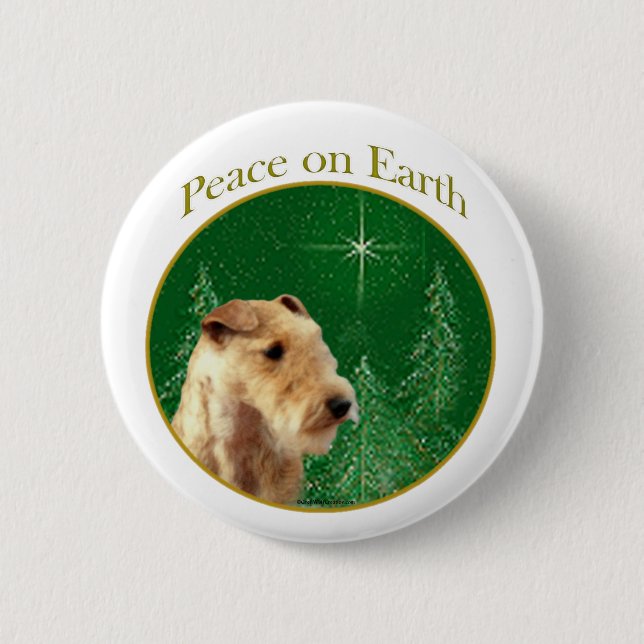 Bóton Redondo 5.08cm Lakeland Terrier Peace (Frente)
