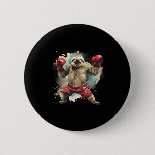 Bóton Redondo 5.08cm Lama de Boxing com luvas de boxe Engraçada B