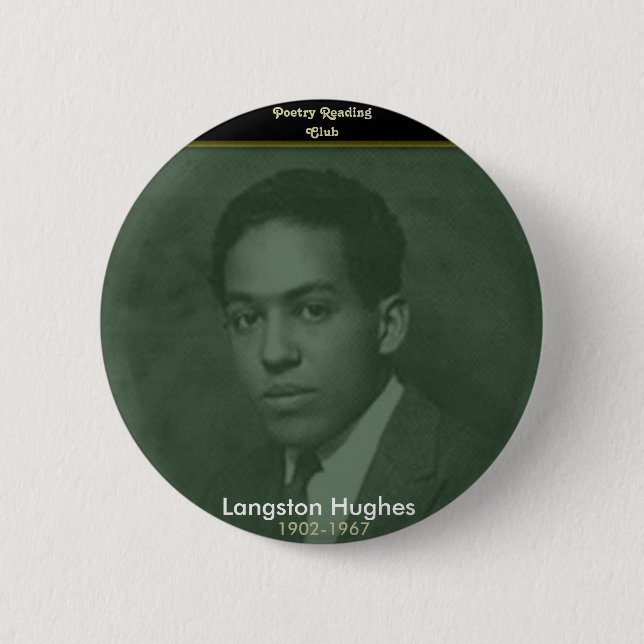 Bóton Redondo 5.08cm Langston Hughes (Frente)