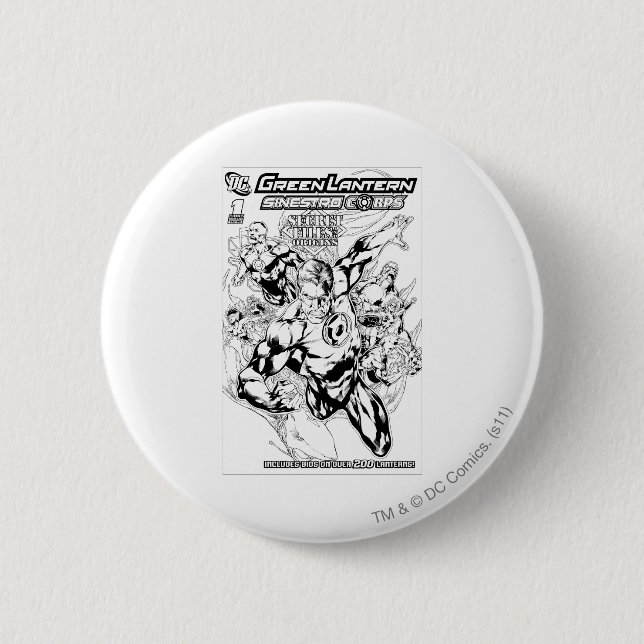 Bóton Redondo 5.08cm Lanterna verde - arquivos e cobrir secretos das (Frente)