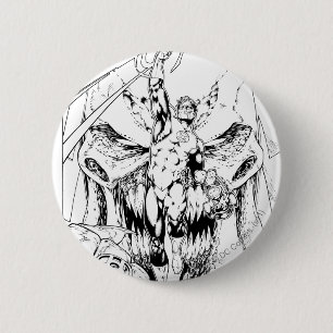 Bóton Redondo 5.08cm Lanterna verde com o córrego da luz