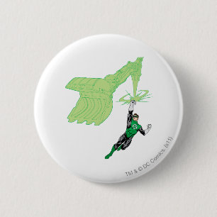 Bóton Redondo 5.08cm Lanterna verde - rendida inteiramente, com máquin