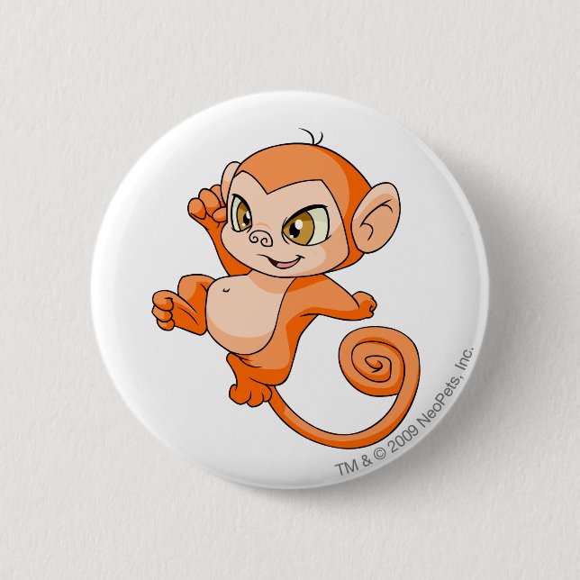 Bóton Redondo 5.08cm Laranja de Mynci (Frente)