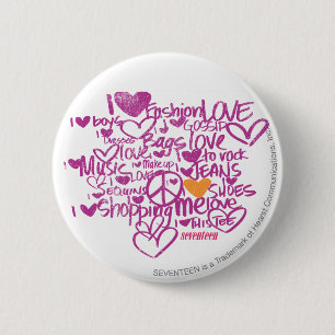 Bóton Redondo 5.08cm Laranja/roxo dos grafites