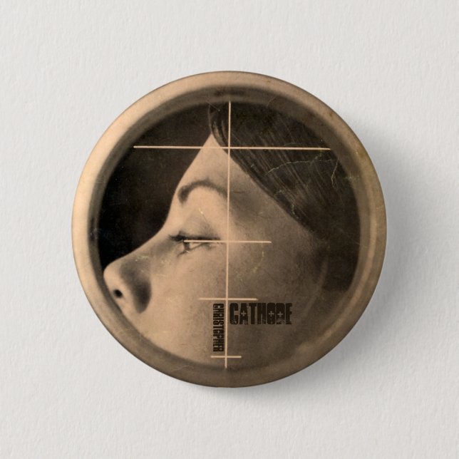 Bóton Redondo 5.08cm Lateral da menina do centímetro cúbico (Frente)