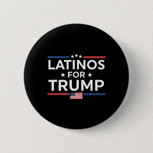Bóton Redondo 5.08cm Latinos Para Trump 2024 - Presidente Eleitoral Tru