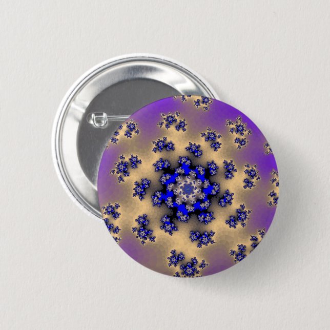 Bóton Redondo 5.08cm Lavanda Floral Sprinkles (Frente & Verso)
