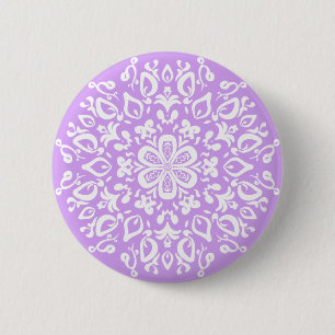 Bóton Redondo 5.08cm Lavanda Mandala
