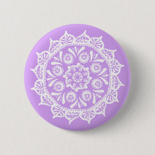 Bóton Redondo 5.08cm Lavanda Mandala