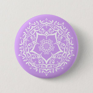 Bóton Redondo 5.08cm Lavanda Mandala