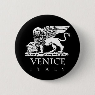 Bóton Redondo 5.08cm Leão voado preto e branco da marca de santo