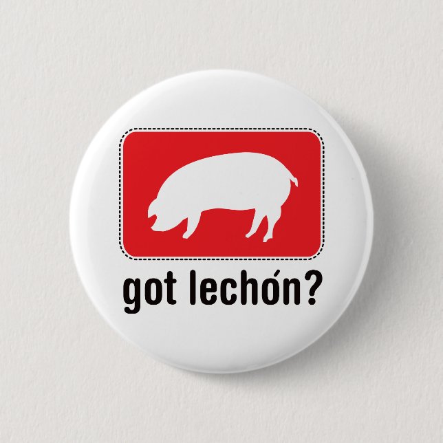 Bóton Redondo 5.08cm Lechon obtido - vermelho (Frente)