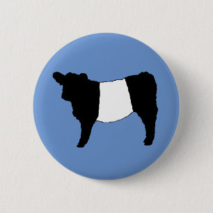 Bóton Redondo 5.08cm Legal Belga Galloway Bovinos Raros Vaca Beltie Ste