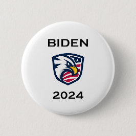 Bóton Redondo 5.08cm Legal Patriótico Joe Biden 2024 Eagle