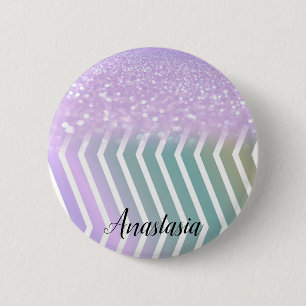 Bóton Redondo 5.08cm Legal Trendy Purple Glitter