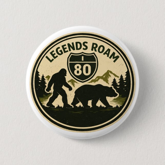 Bóton Redondo 5.08cm Legends Roam – I-80 Inspired Emblem (Frente)
