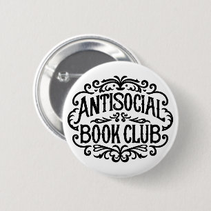 Bóton Redondo 5.08cm Leitor introvertido do clube do livro antissocial