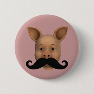 Bóton Redondo 5.08cm Leitura com bigode