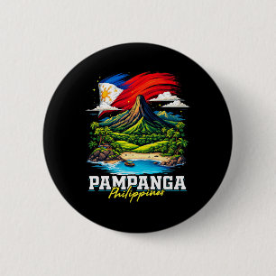 Bóton Redondo 5.08cm Lembrança da Bandeira Filipina Pampanga Filipinas