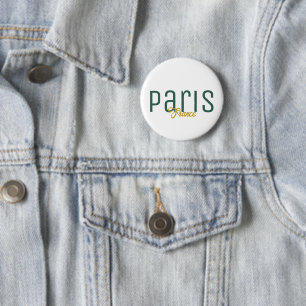 Bóton Redondo 5.08cm Lembrança de Paris, França