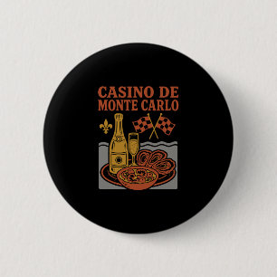 Bóton Redondo 5.08cm Lembrança do Casino De Monte Carlo Mônaco Comida E