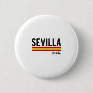 Bóton Redondo 5.08cm Lembranças de Sevilha Espanha Da Silhueta De Sevil