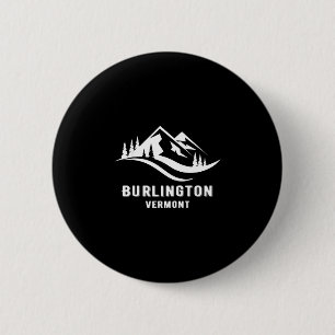 Bóton Redondo 5.08cm lembranças suvenir montanhas de burlington vermont