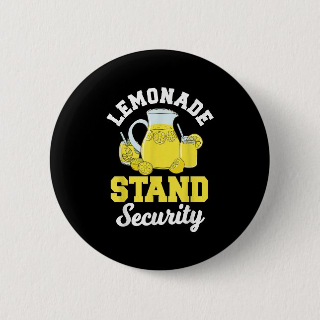 Bóton Redondo 5.08cm Lemonade Stand Security Lemon Juice Summer (Frente)