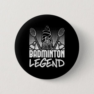 Bóton Redondo 5.08cm Lenda viva do badminton jogador esporte peteca