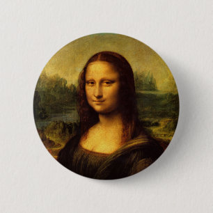 Bóton Redondo 5.08cm Leonardo Da Vinci - Mona Lisa
