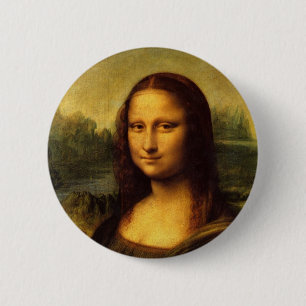 Bóton Redondo 5.08cm Leonardo da Vinci Mona Lisa
