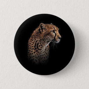 Bóton Redondo 5.08cm Leopardo Cheetah Tiger Lepard Face Lion Cat