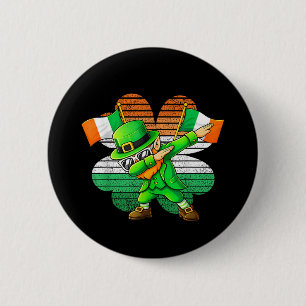 Bóton Redondo 5.08cm Leprechaun Dançando Para Crianças Meninos Homens J