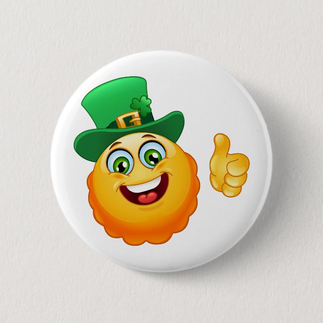 Bóton Redondo 5.08cm leprechaun emoji (Frente)