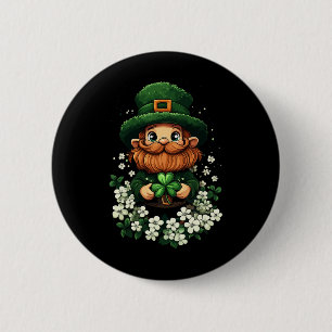 Bóton Redondo 5.08cm Leprechaun Trevo Meninas Meninos Dia de São Patríc