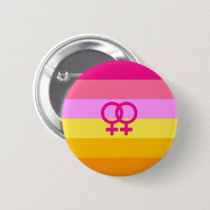 Bóton Redondo 5.08cm Lésbica Dawn Pride WLW
