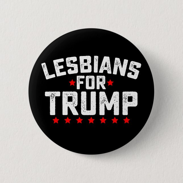 Bóton Redondo 5.08cm Lésbicas Para A Eleição Presidencial Trump LGBTQ (Frente)