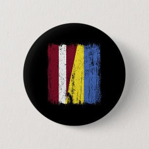 Bóton Redondo 5.08cm Letônia Ucrânia Meia Bandeira Letão Ucraniano Patr