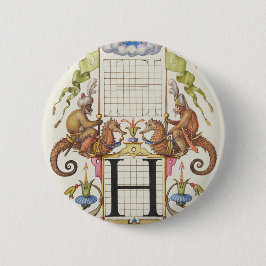 Bóton Redondo 5.08cm Letra H de Mira Calligraphiae Monumenta