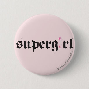 Bóton Redondo 5.08cm Letra Pin de Segurança da Supergirl