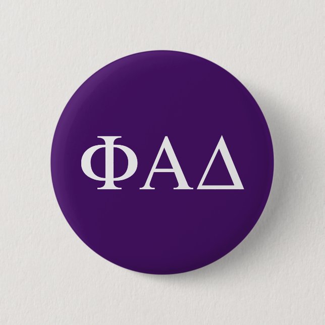 Bóton Redondo 5.08cm Letras Gregas Phi Alpha Delta (Frente)