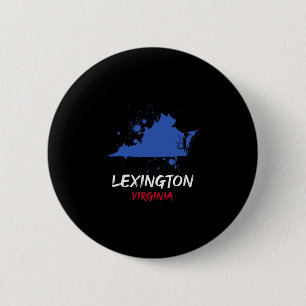 Bóton Redondo 5.08cm Lexington Virgínia Va Mancha de Tinta Souv de Féri