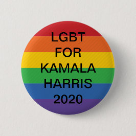 Bóton Redondo 5.08cm LGBT para Kamala Harris 2020 Botão