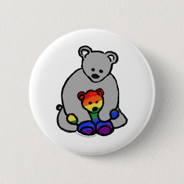 Bóton Redondo 5.08cm LGBTQ+ Ally (Frente)