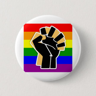 Bóton Redondo 5.08cm LGBTQ Black Ally