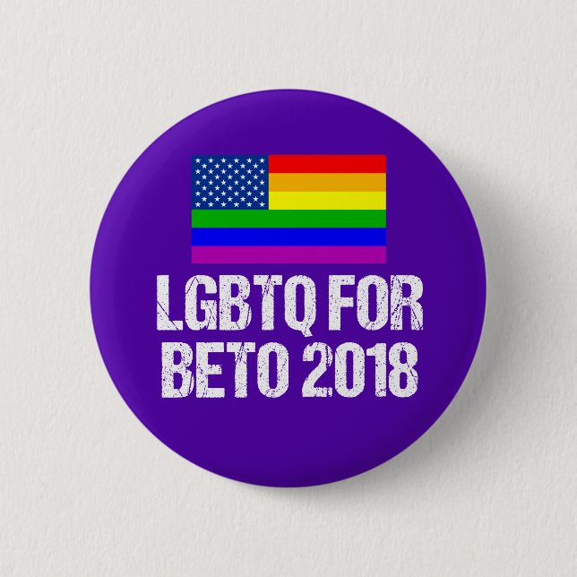 Bóton Redondo 5.08cm LGBTQ para Beto O'Rourke (Frente)