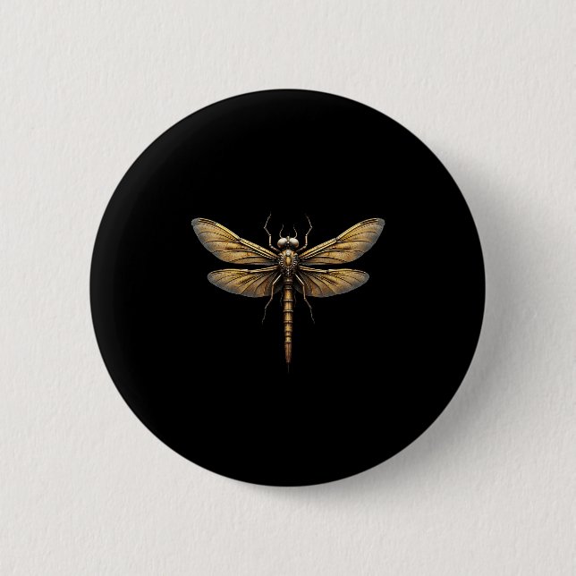 Bóton Redondo 5.08cm Libélula Arte Animal Gráfico Libélula (2) (Frente)