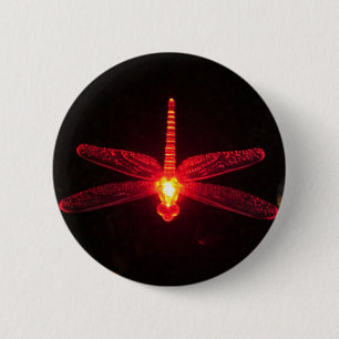 Bóton Redondo 5.08cm Libélula de incandescência