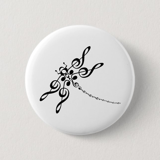 Bóton Redondo 5.08cm Libélula no triplo (Frente)