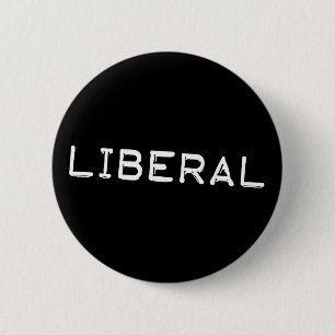 Bóton Redondo 5.08cm Liberal Label Tape Engraçado Democrata